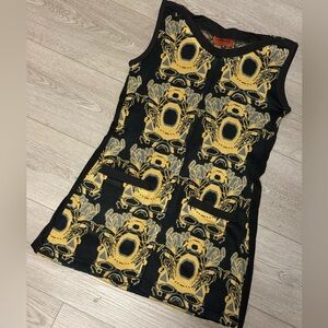 Vintage Missoni Orange Tap Hamza Graphic Knit Top Sz. M Zigzag Chevron